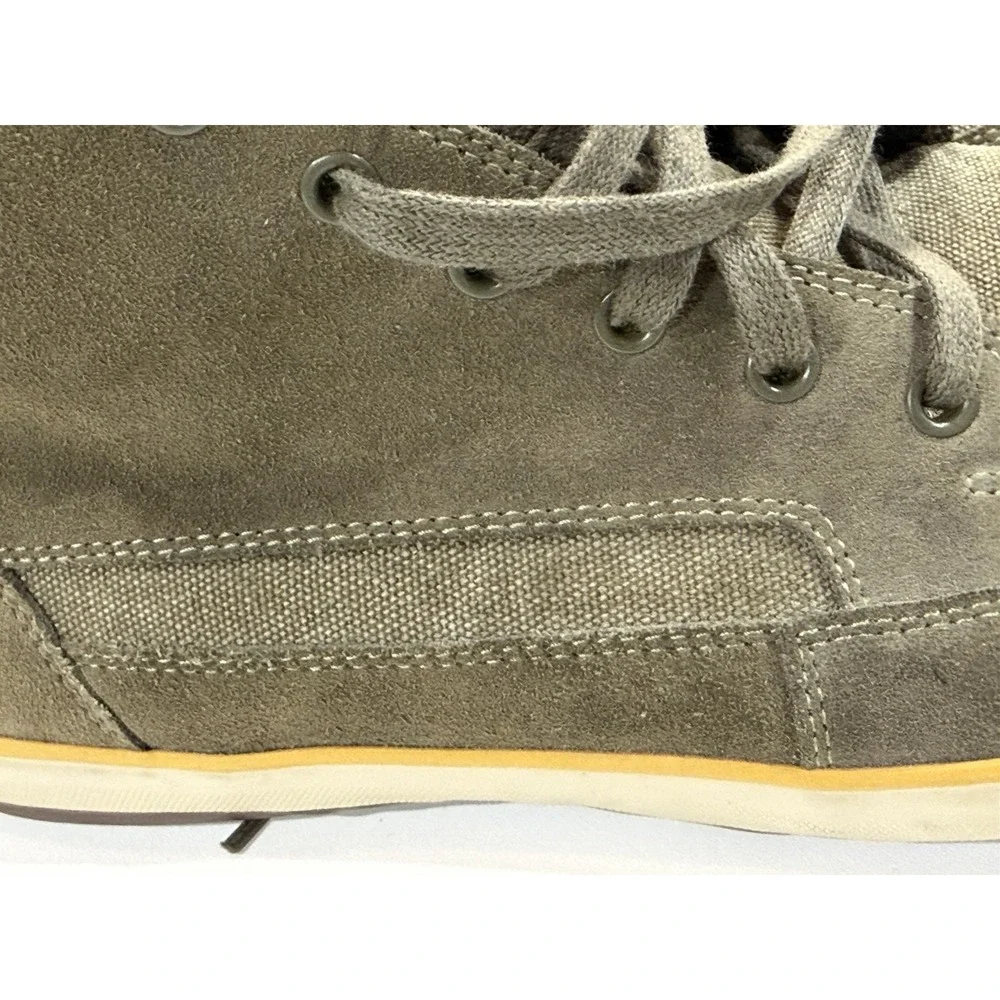 CAT Caterpillar Woodward Mid Mens 11 Olive Green Canvas Casual Shoes Sneaker